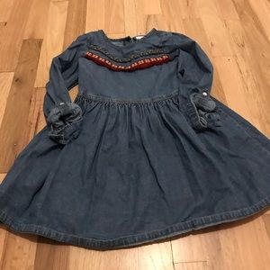 Adorable little girls denim dress